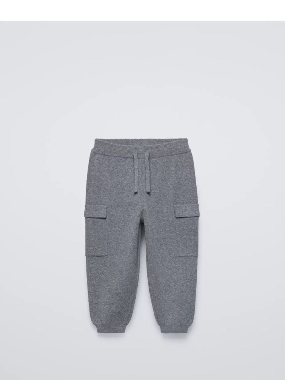 Zara Kids Gray Knit Cargo Jogger Pants 2T